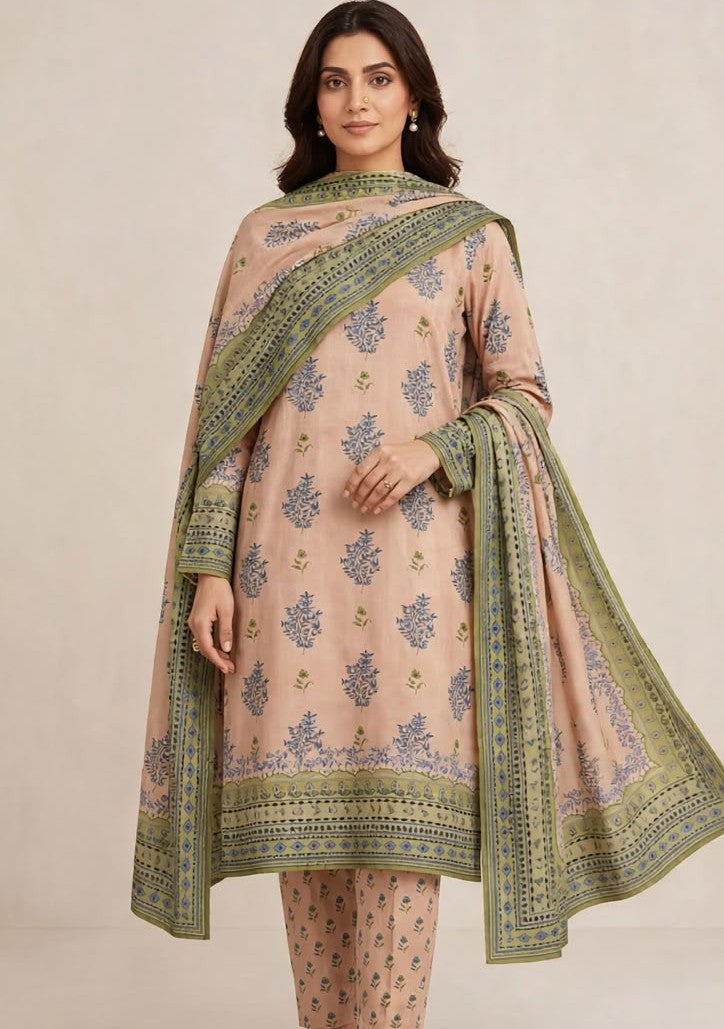 Meadow - Karandi Suit, premium karandi, 3-piece unstitched