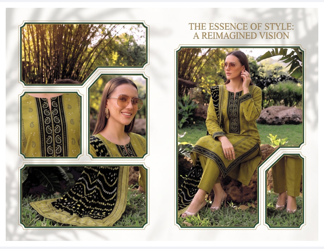 Gulbahar three-piece unstitched printed lawn suit by Libas e Ahmad