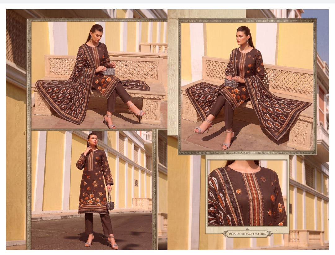 Iman three-piece unstitched embroidered lawn suit by Libas e Ahmad