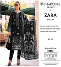 Rida three-piece unstitched embroidered lawn suit by Libas e Ahmad