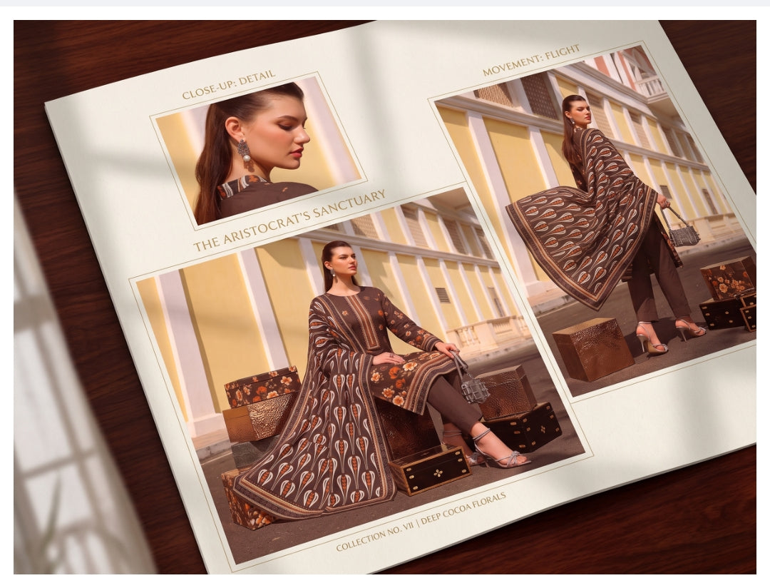 Warda three-piece unstitched embroidered lawn suit by Libas e Ahmad