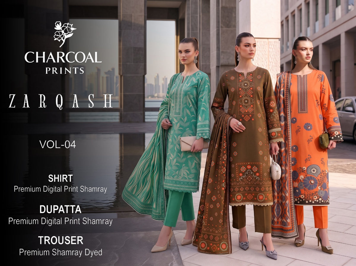 Gulbahar three-piece unstitched signature lawn suit by Libas e Ahmad