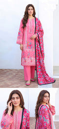 Noor three-piece unstitched khaddar suit by Libas e Ahmad