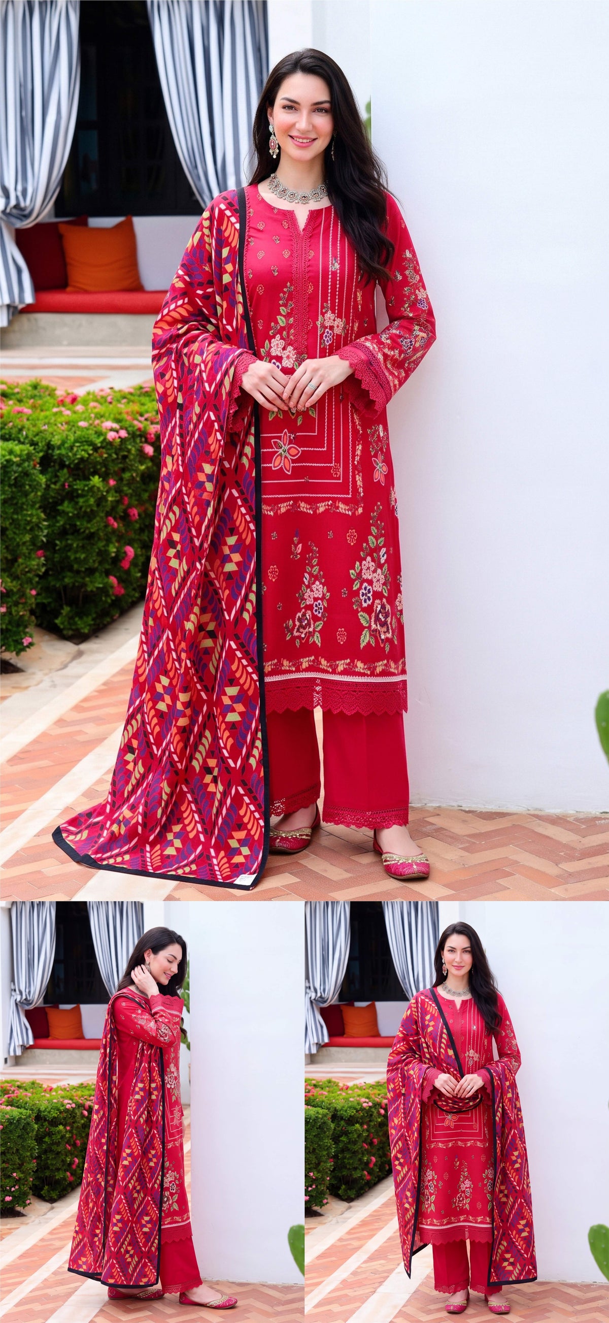 Mahnoor three-piece unstitched khaddar suit by Libas e Ahmad