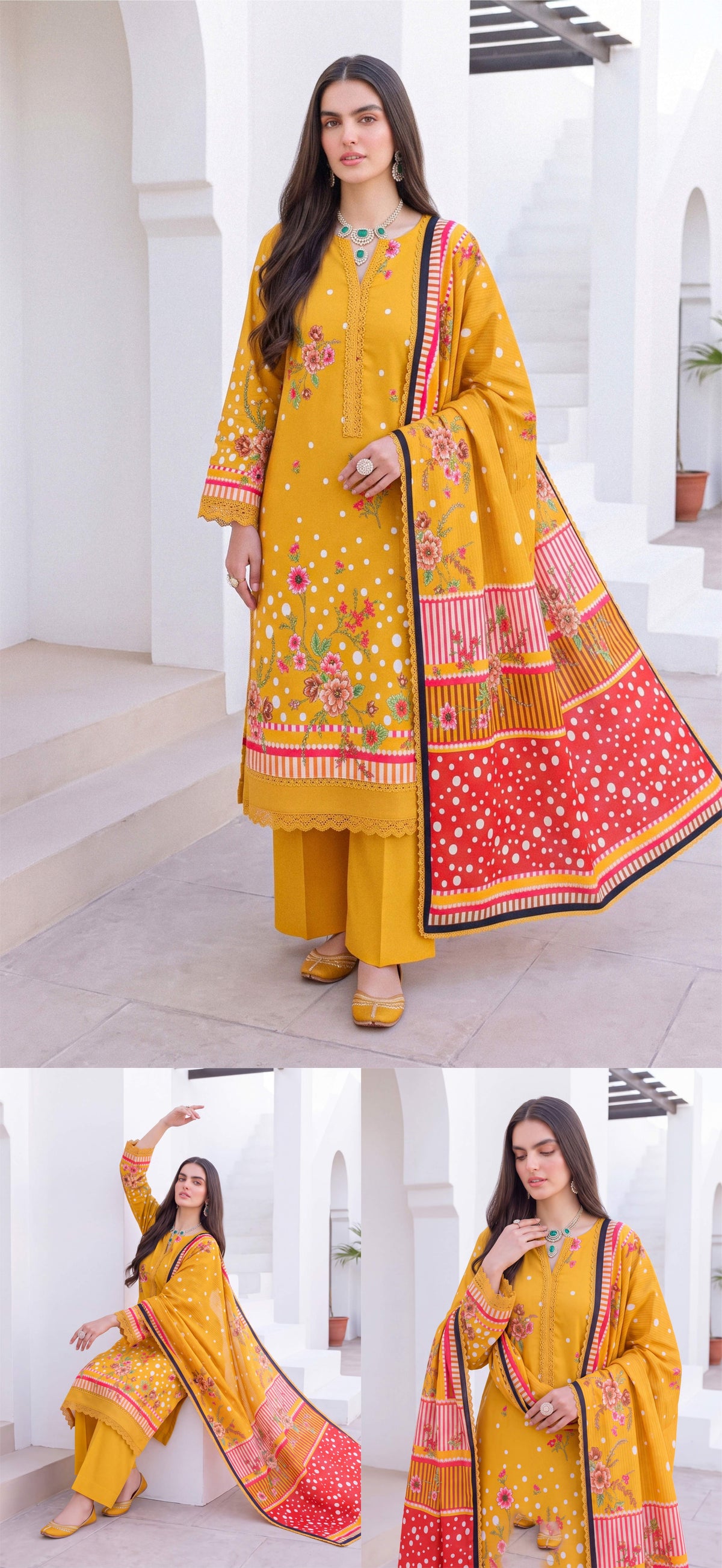 Nayab three-piece unstitched khaddar suit by Libas e Ahmad