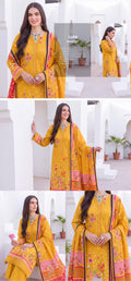 Rida three-piece unstitched khaddar suit by Libas e Ahmad
