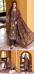 Warda three-piece unstitched khaddar suit by Libas e Ahmad