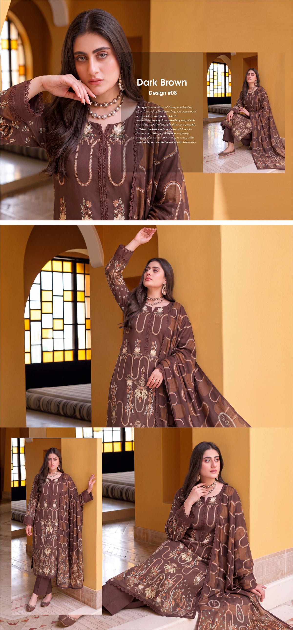 Eshal three-piece unstitched khaddar suit by Libas e Ahmad