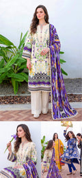 Zoya three-piece unstitched khaddar suit by Libas e Ahmad