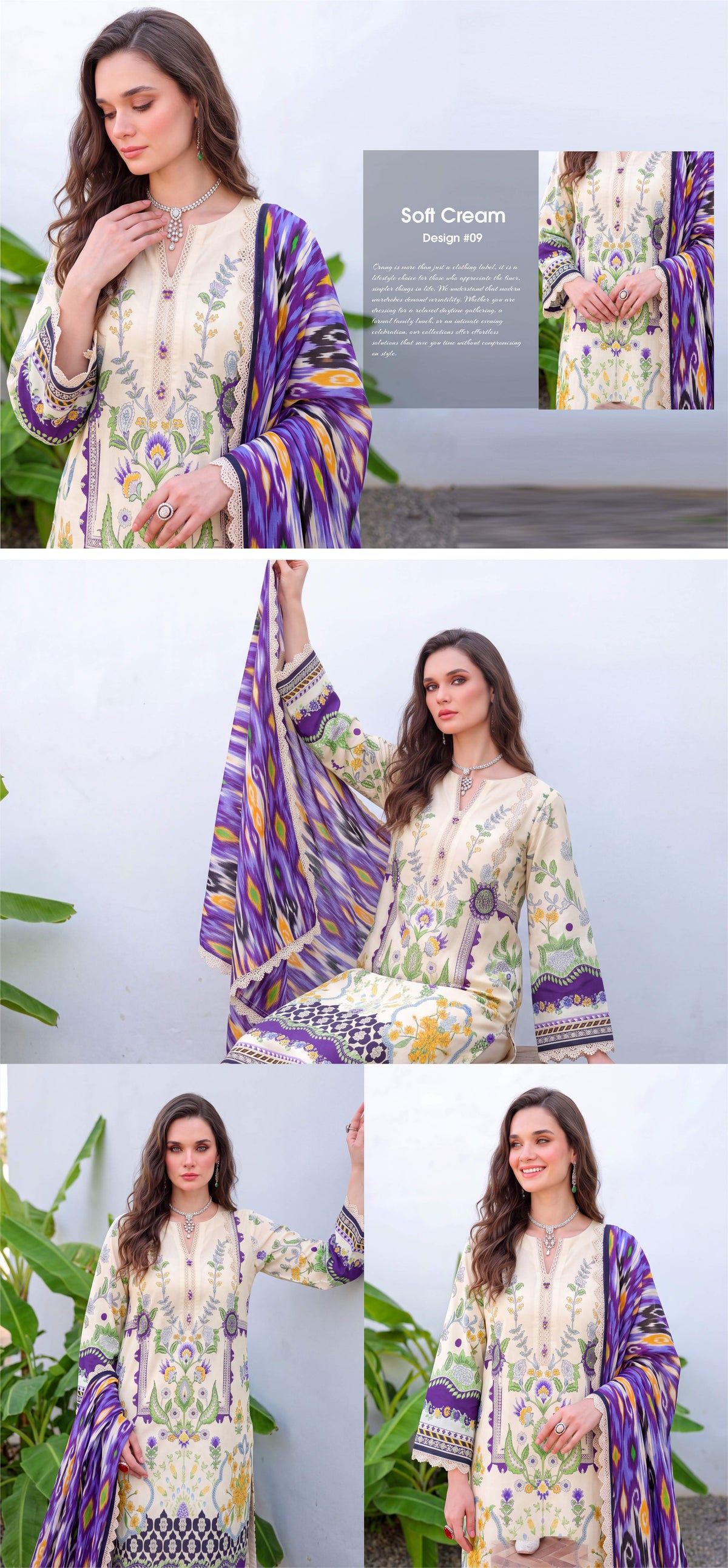Fajar three-piece unstitched khaddar suit by Libas e Ahmad
