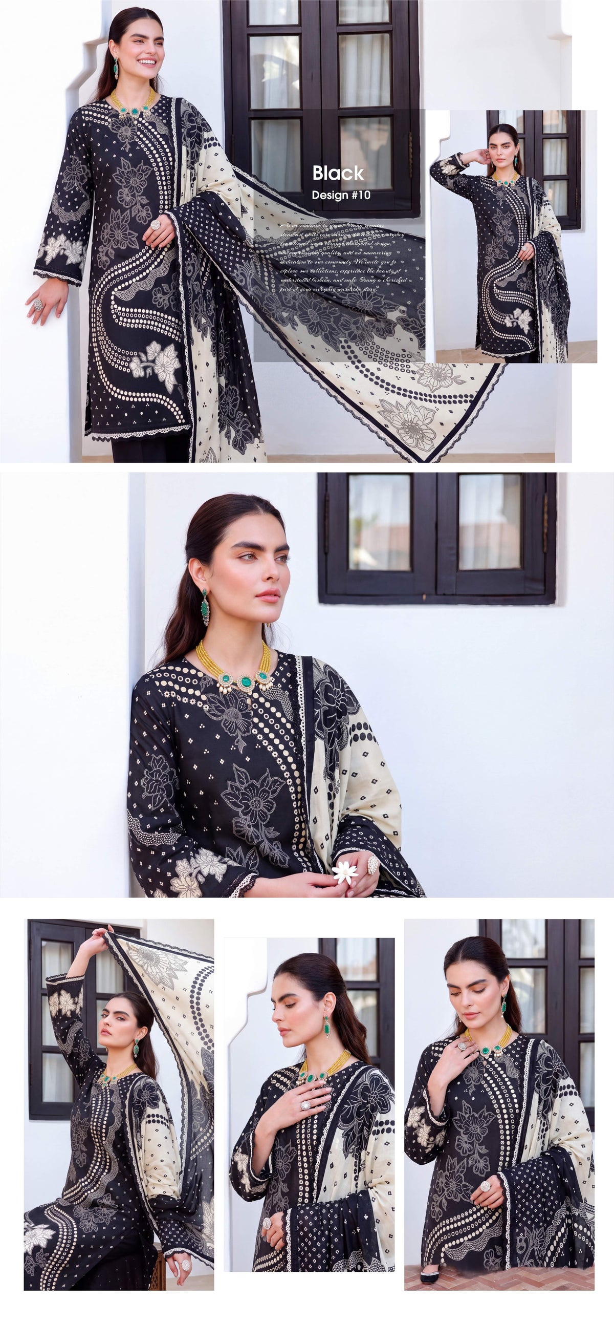 Inaya three-piece unstitched khaddar suit by Libas e Ahmad
