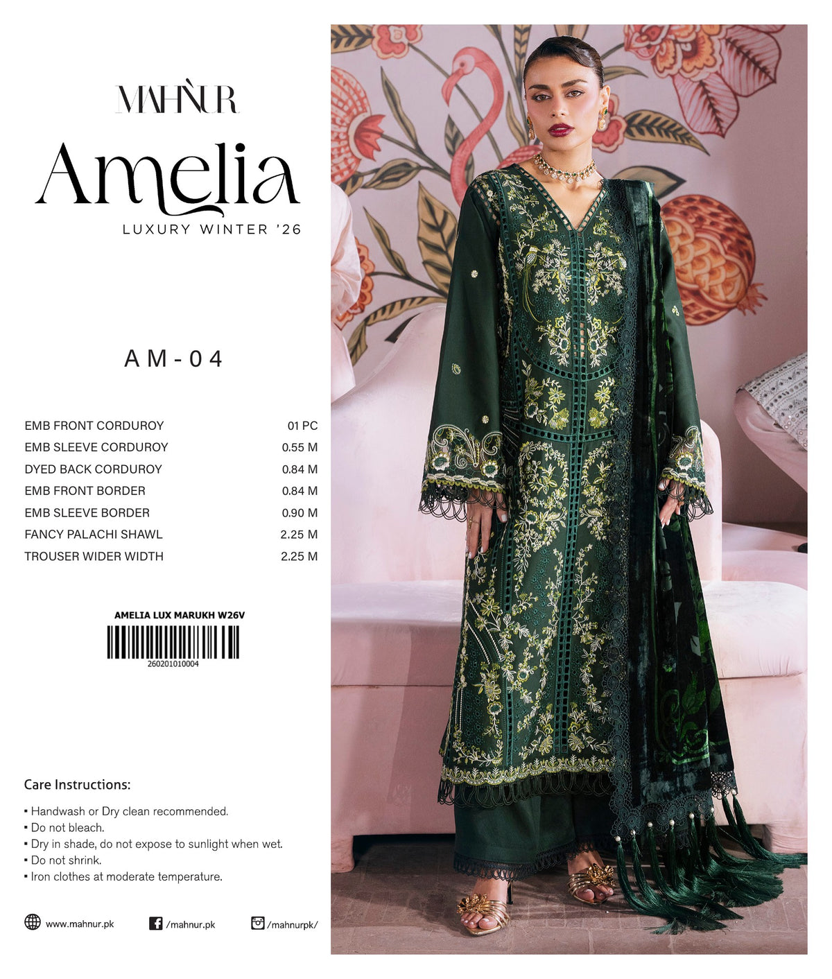 Anaya three-piece unstitched premium embroidered suit by Libas e Ahmad