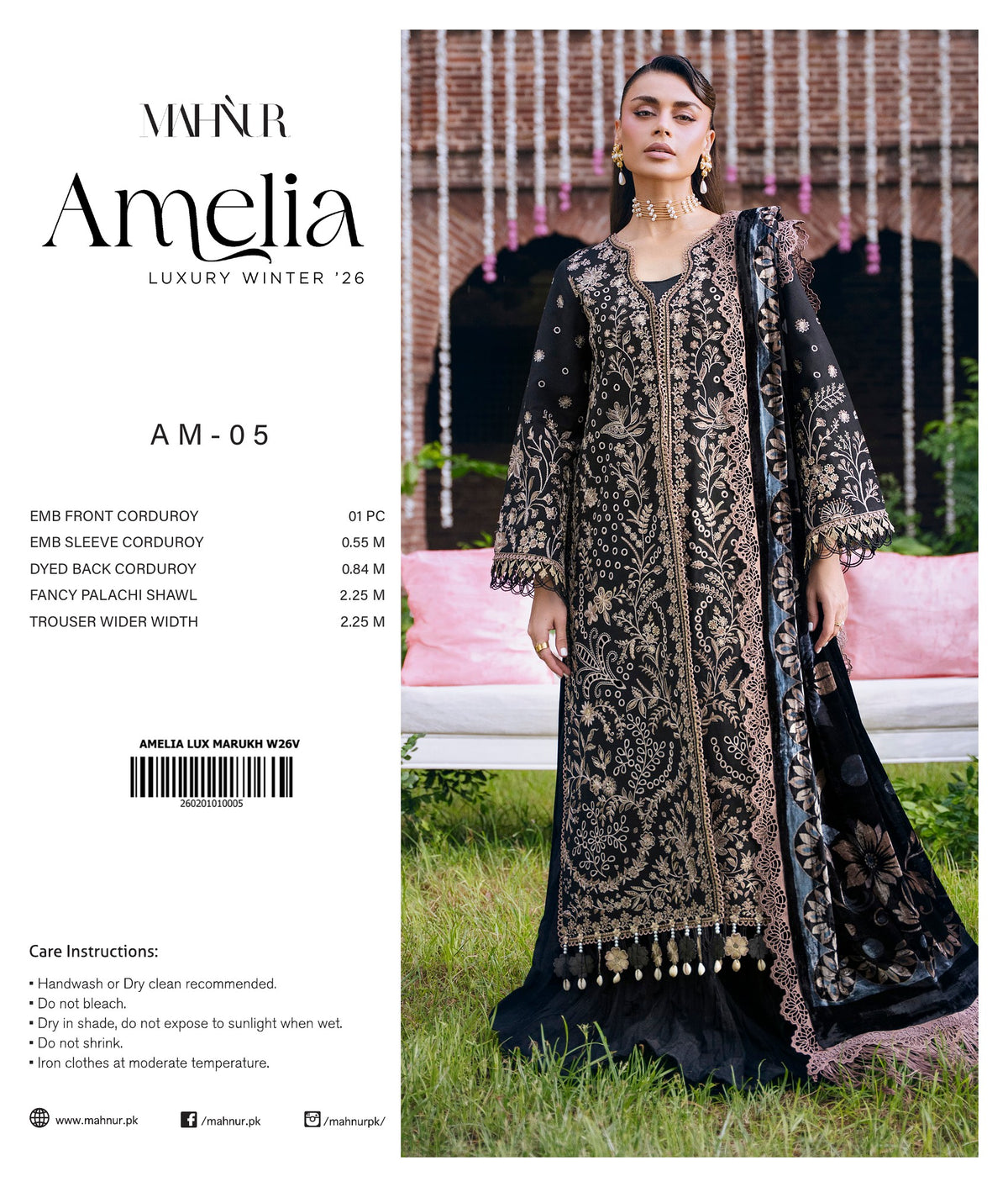 Zara three-piece unstitched premium embroidered suit by Libas e Ahmad