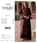 Mahnoor three-piece unstitched premium embroidered suit by Libas e Ahmad