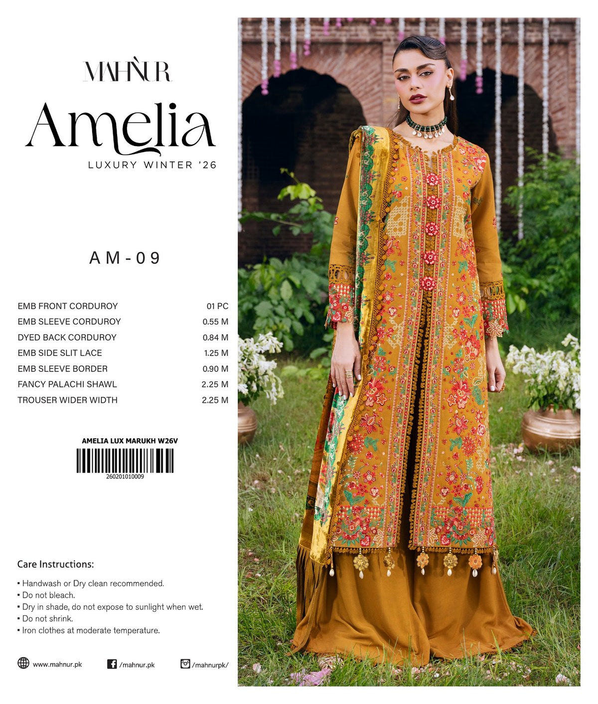 Sana three-piece unstitched premium embroidered suit by Libas e Ahmad