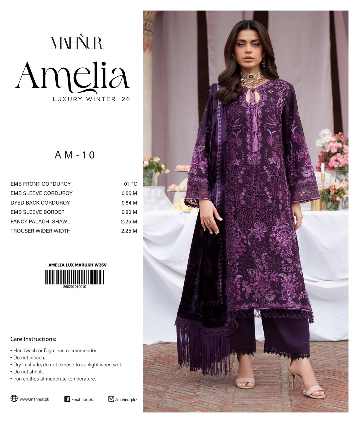 Iman three-piece unstitched premium embroidered suit by Libas e Ahmad