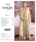 Nayab three-piece unstitched premium embroidered suit by Libas e Ahmad