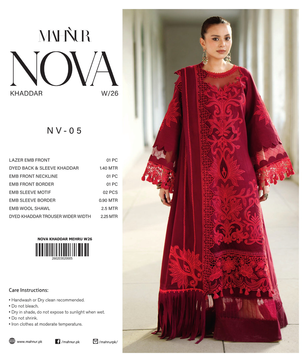 Fajar three-piece unstitched premium embroidered suit by Libas e Ahmad