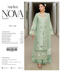 Minal three-piece unstitched premium embroidered suit by Libas e Ahmad