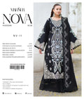 Dua three-piece unstitched premium embroidered suit by Libas e Ahmad