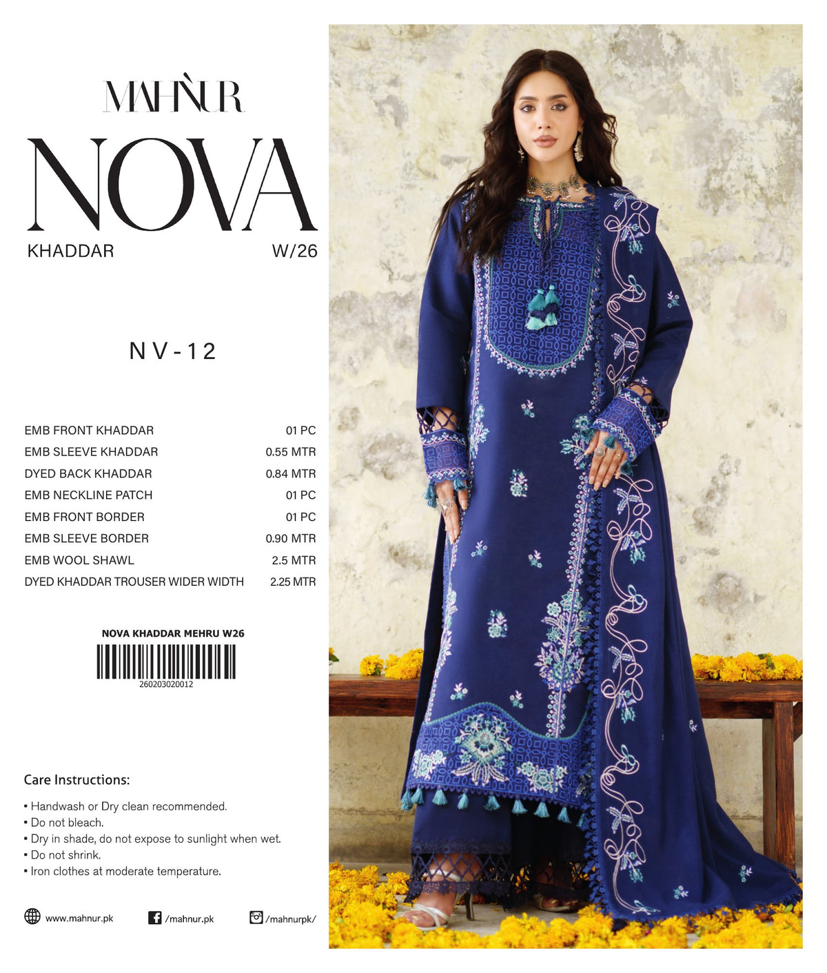 Manahil three-piece unstitched premium embroidered suit by Libas e Ahmad