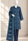 Teal - Viscose Winter Suit, textured viscose, 3-piece unstitched - view 1 of 2