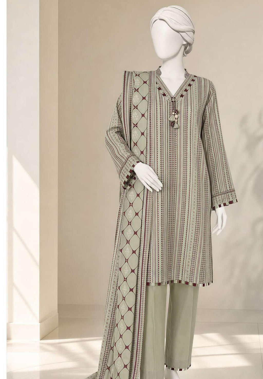 Sage - Viscose Winter Suit, textured viscose, 3-piece unstitched - view 1 of 2