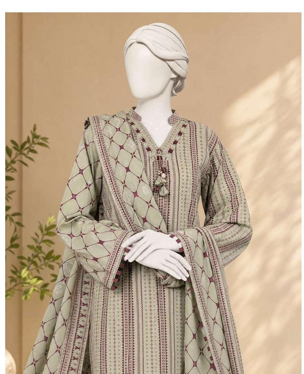 Sage - Viscose Winter Suit, textured viscose, 3-piece unstitched - view 2 of 2