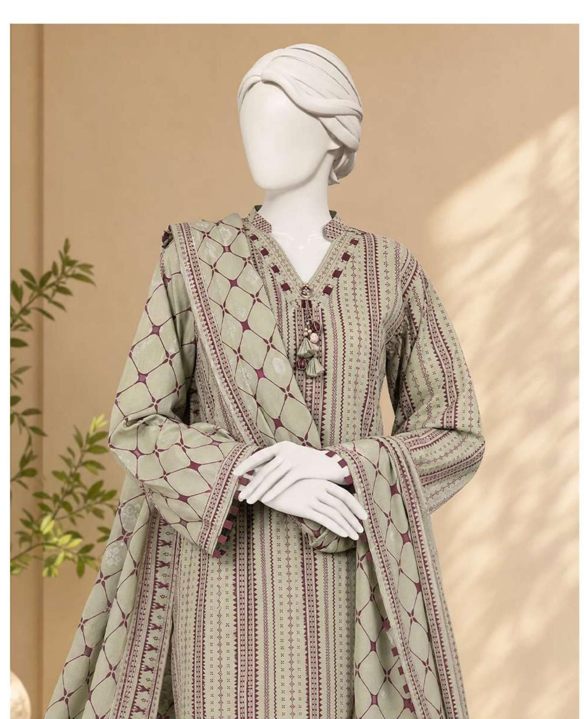 Sage - Viscose Winter Suit, textured viscose, 3-piece unstitched - view 2 of 2
